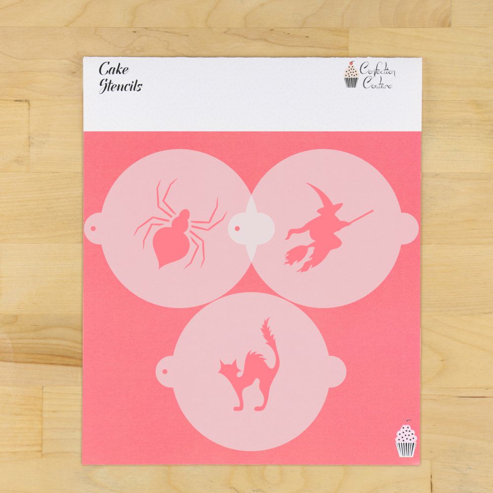 Halloween Cake Top Stencil Trio