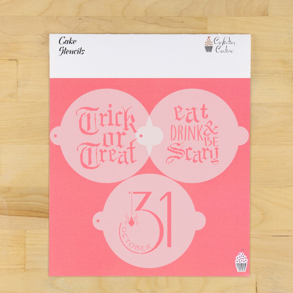 Trick or Treat Cake Top Stencil Trio