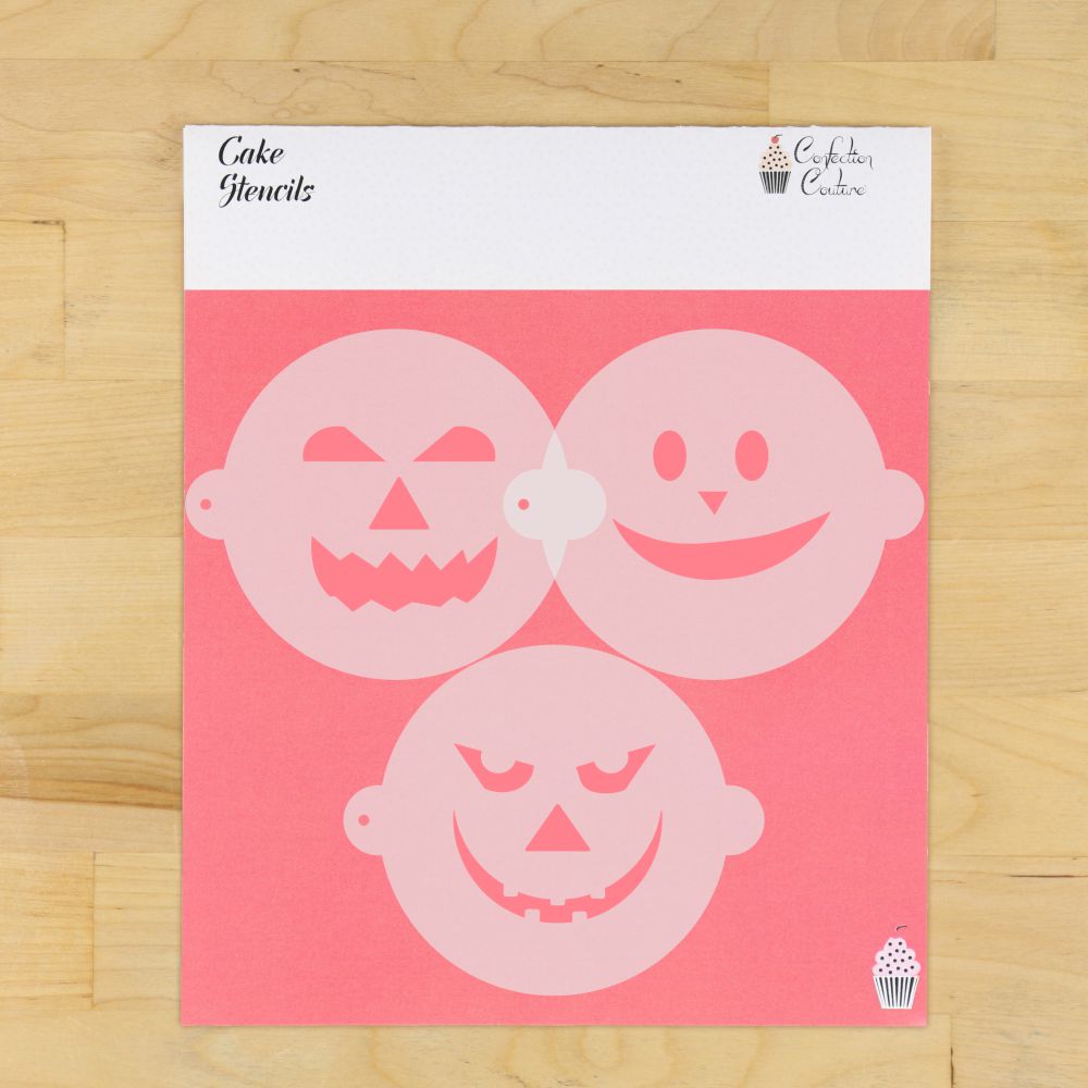 Jack O Lantern Cake Top Stencil Trio
