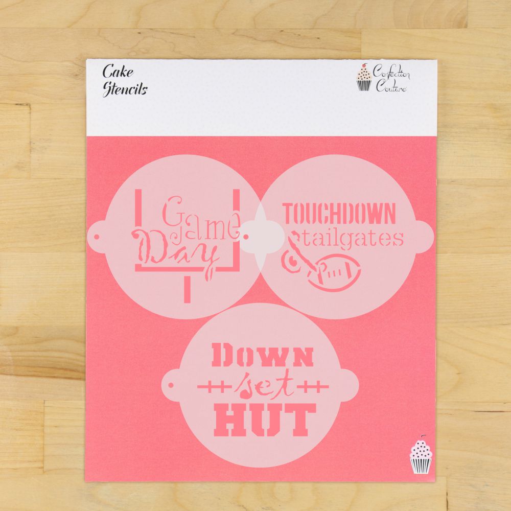 Game Day Cake Top Stencil Trio