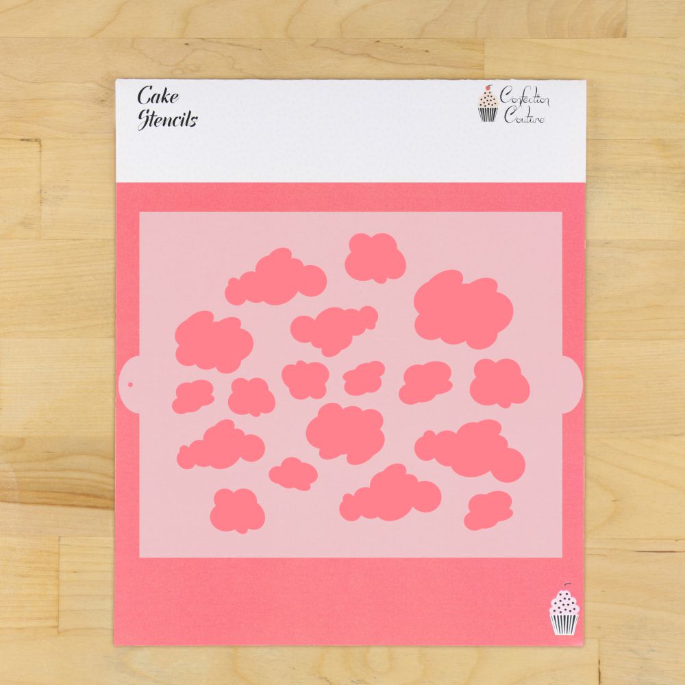 Clouds Cake Side Stencil