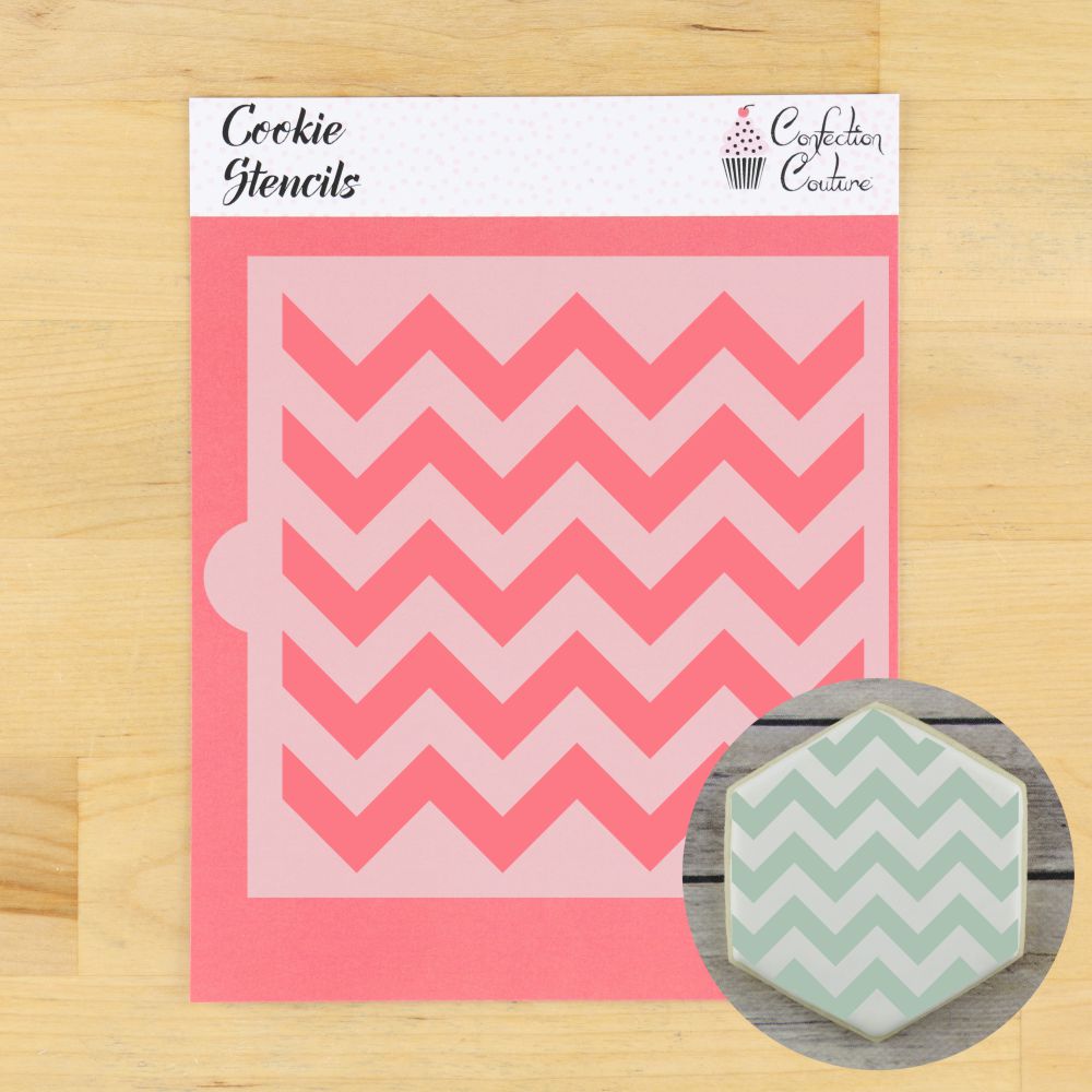 Chevron Background Cookie Stencil