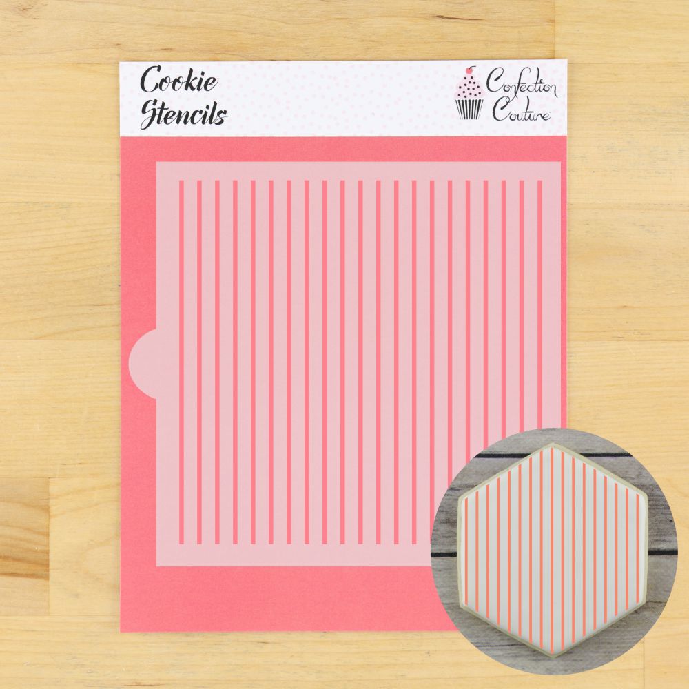 Thin Stripe Background Cookie Stencil