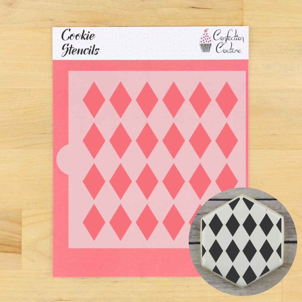 Harlequin Cookie Stencil