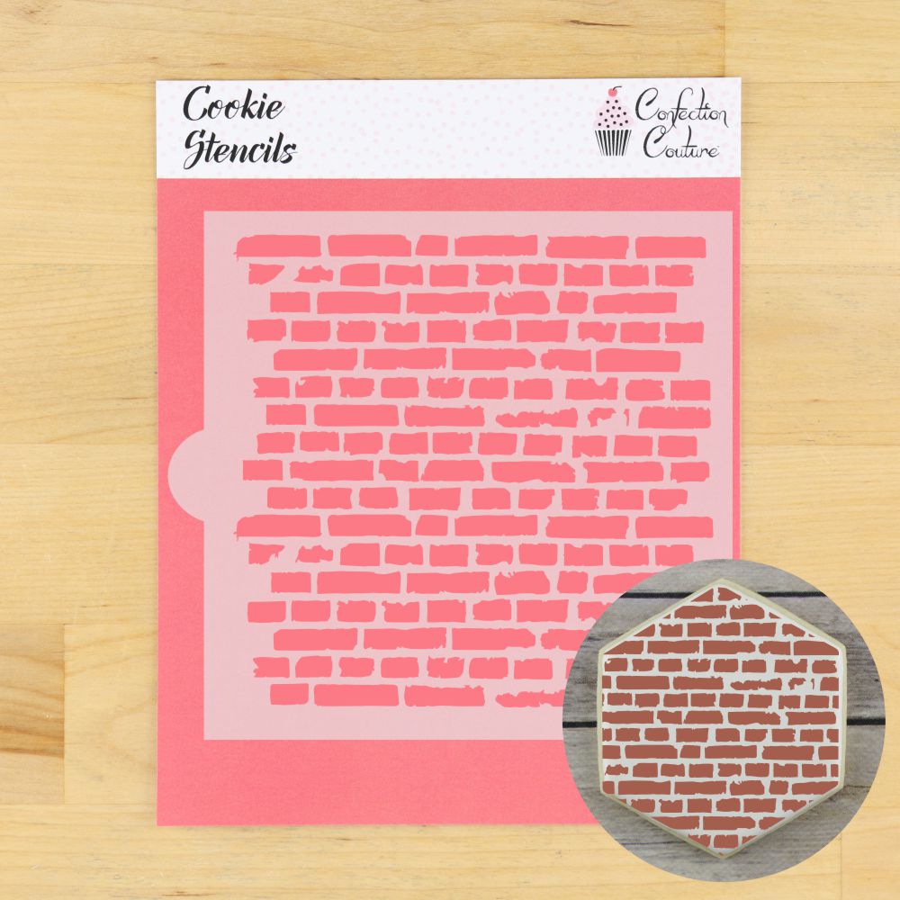 Brick Wall Background Cookie Stencil