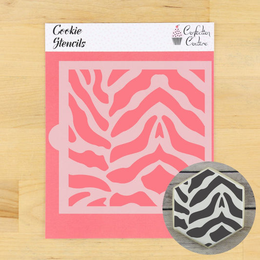 Zebra Print Background Cookie Stencil