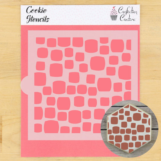 Giraffe Print Background Cookie Stencil