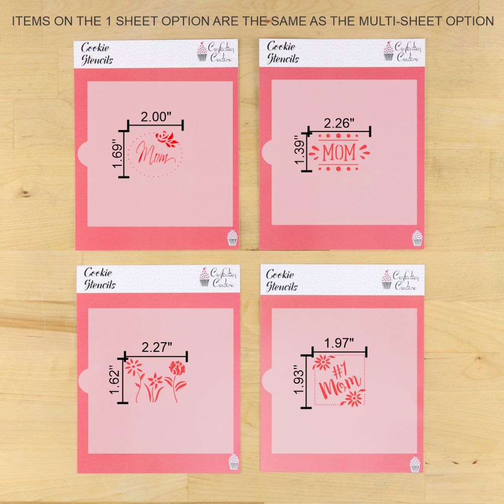 Mother's Day Messages Cookie Stencil