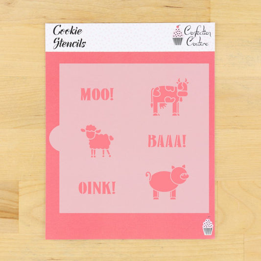 Farm Sounds Cookie Stencil