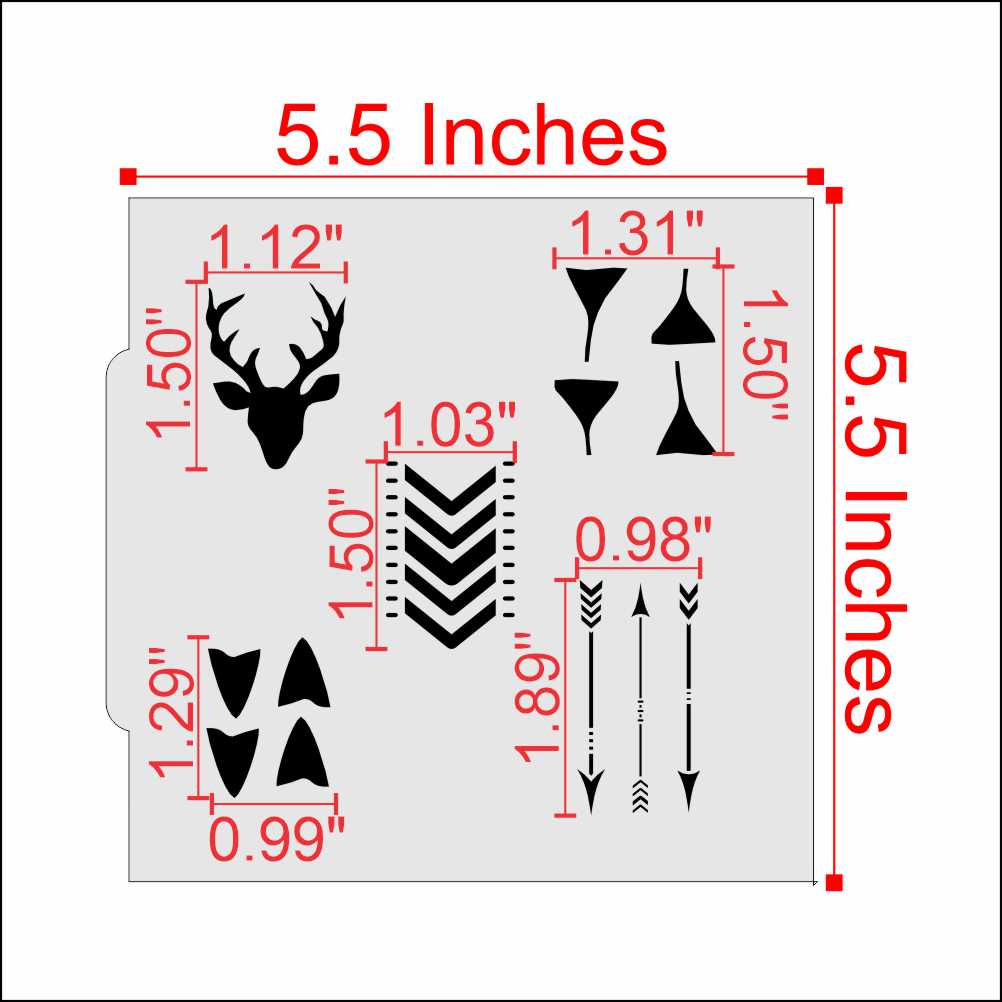 Measurements for the Native Elements Cookie Stencil