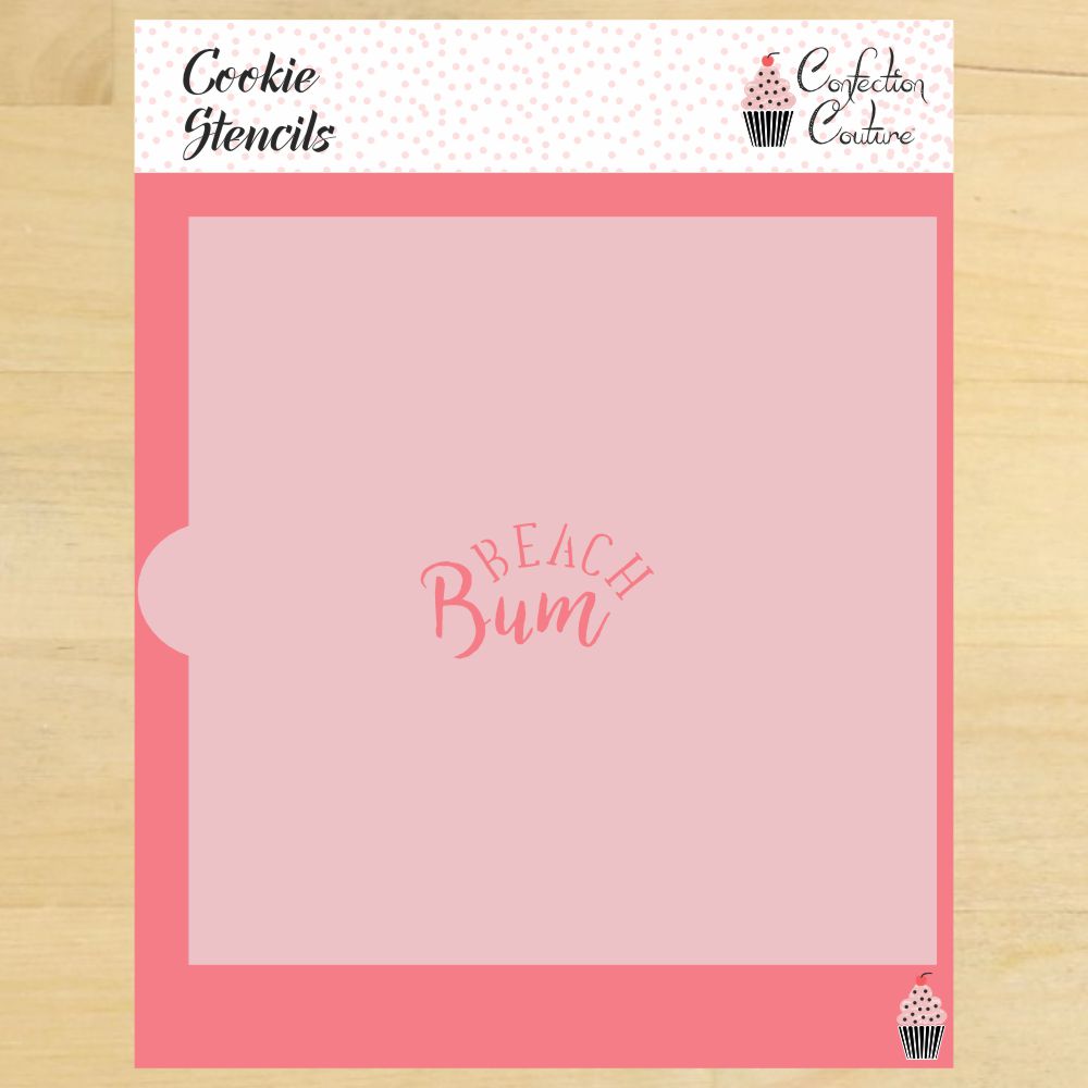 Beach Day Messages Cookie Stencil