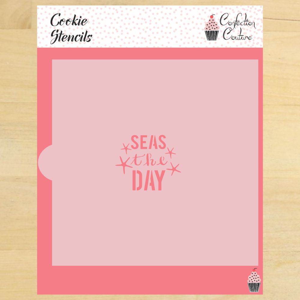 Beach Day Messages Cookie Stencil