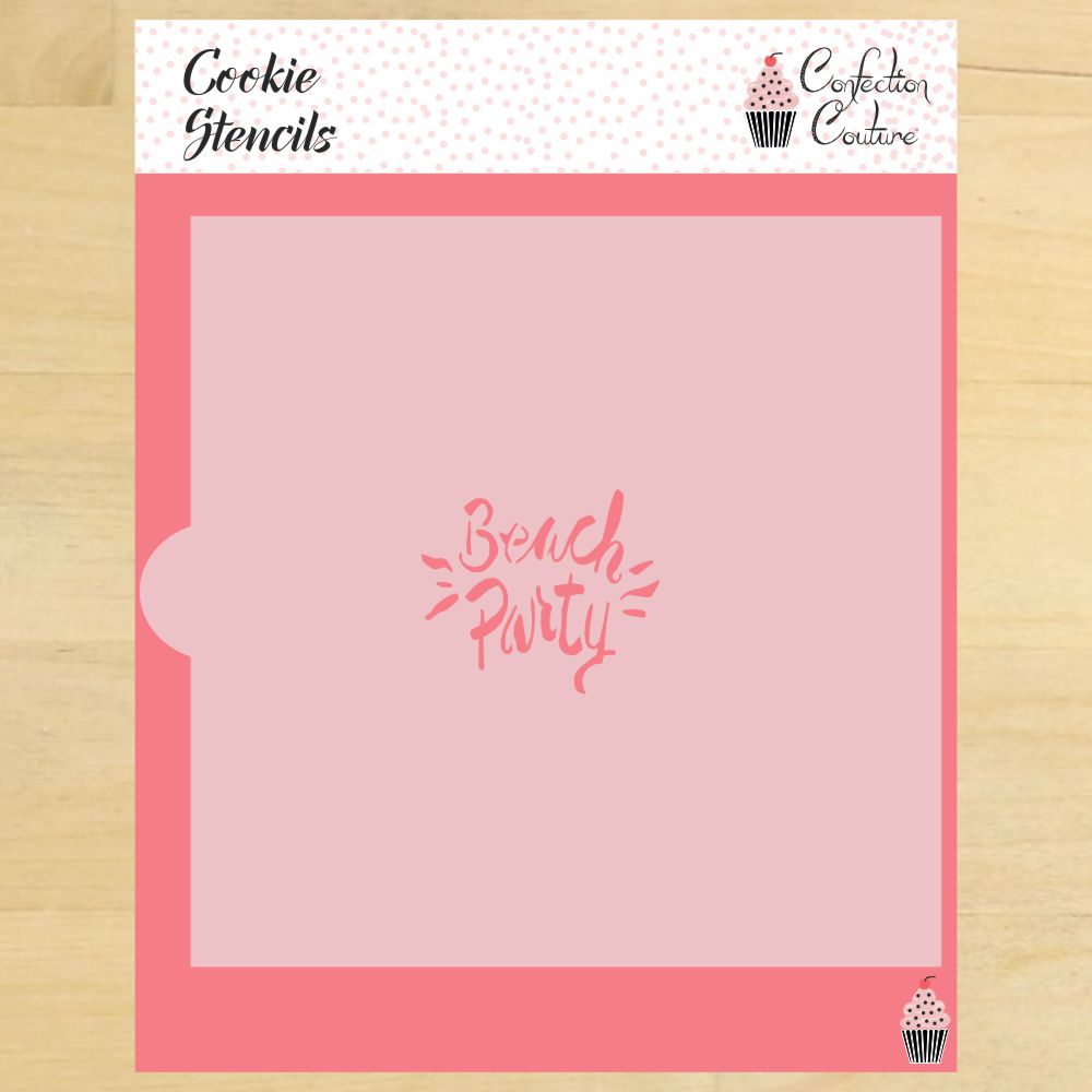 Beach Day Messages Cookie Stencil