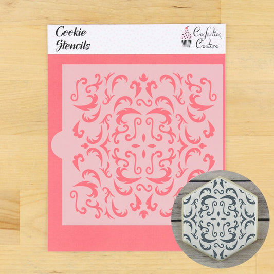 Victorian Background Cookie Stencil