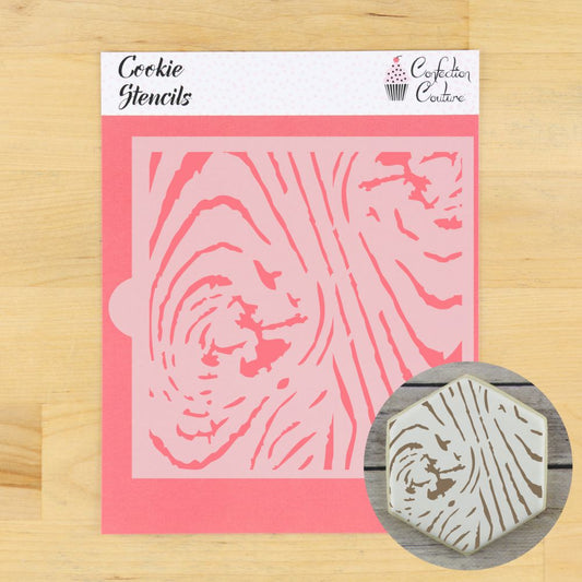Wood Grain Background Fall Cookie Stencil