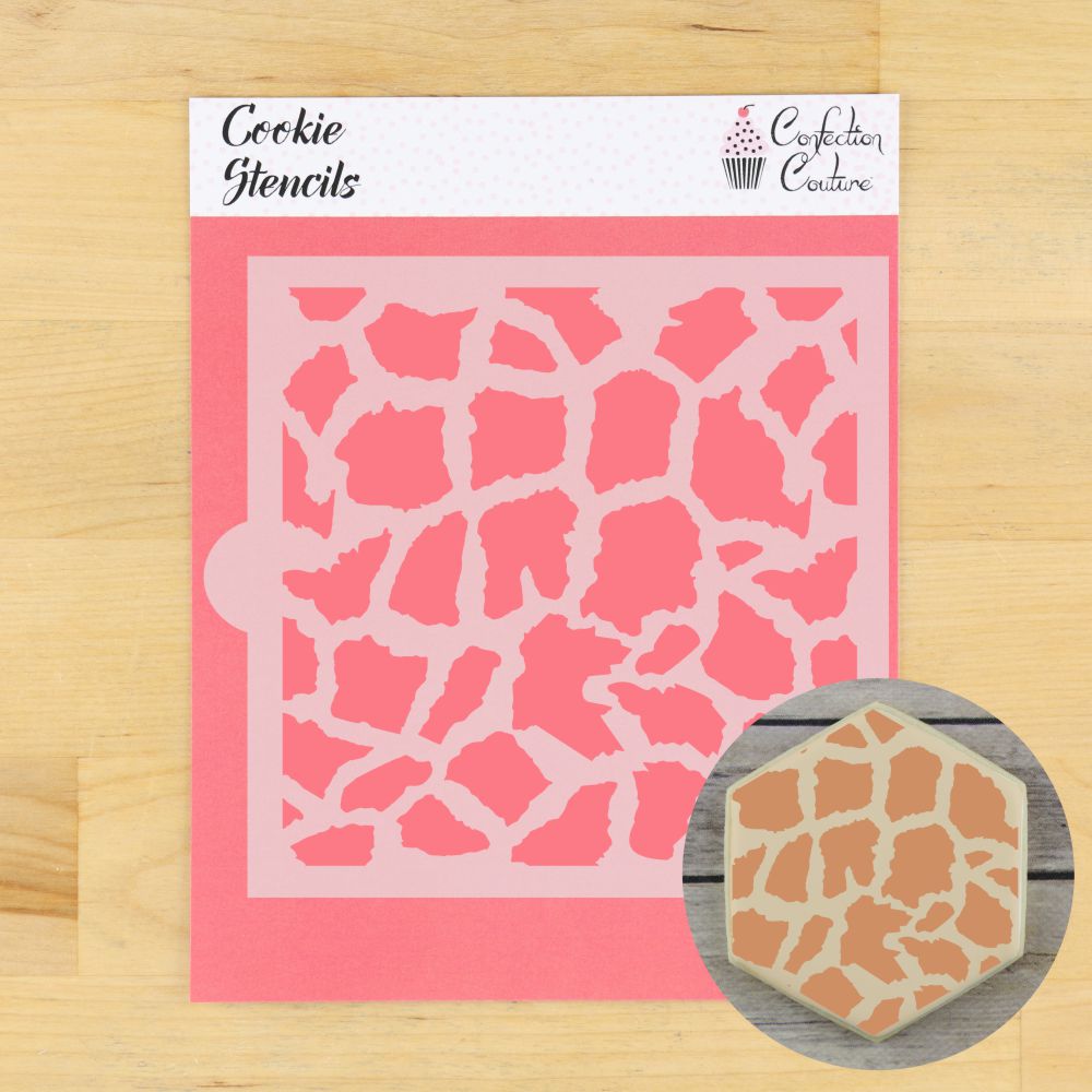 Giraffe Print Cookie Stencil