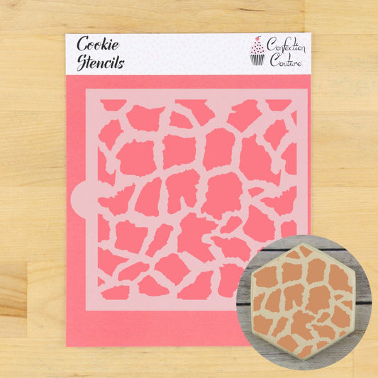 Giraffe Print Cookie Stencil