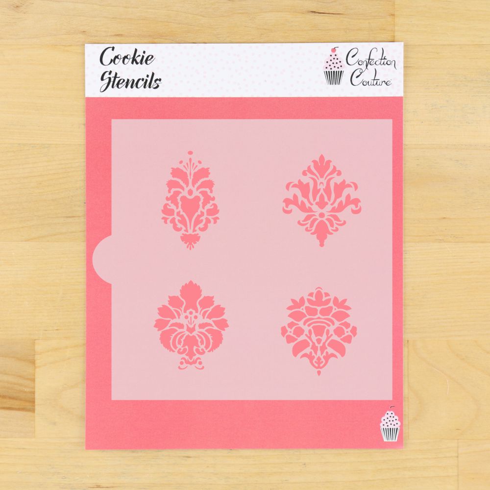 Damask Accent Cookie Stencil