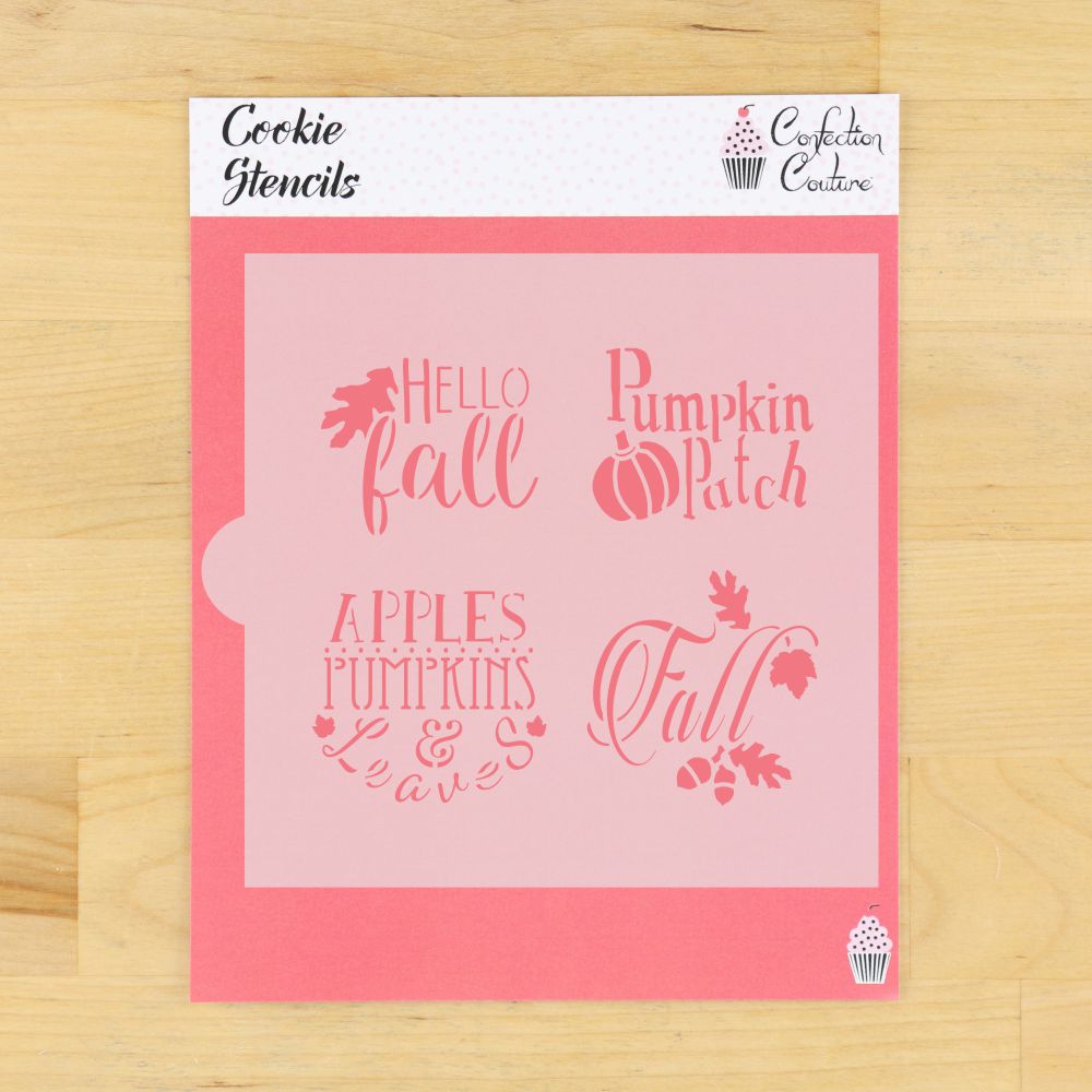 Autumn Messages Fall Cookie Stencil