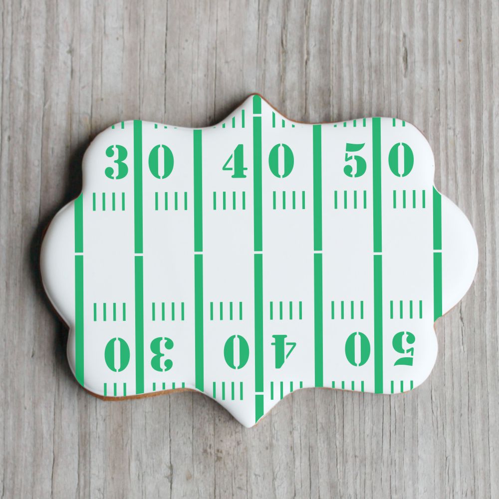 Football Field Background Cookie Stencil Background