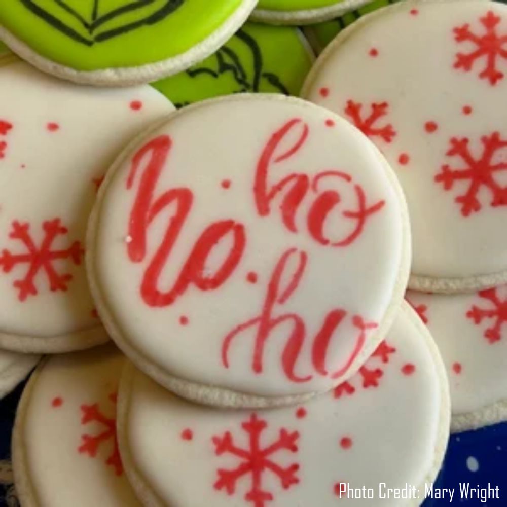 HO HO HO Cookies decorated by Mary Wright