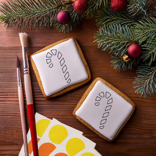 Candy Cane Paint Your Own Cookies for Christmas