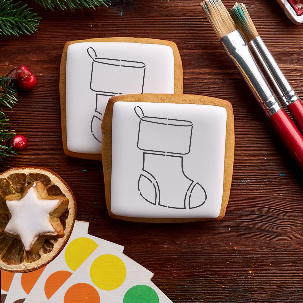Christmas Stocking Paint Your Own Cookies