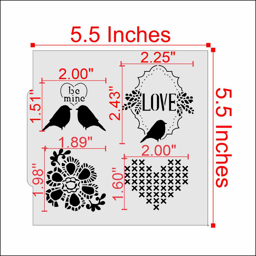 Vintage Valentines Cookie Stencils