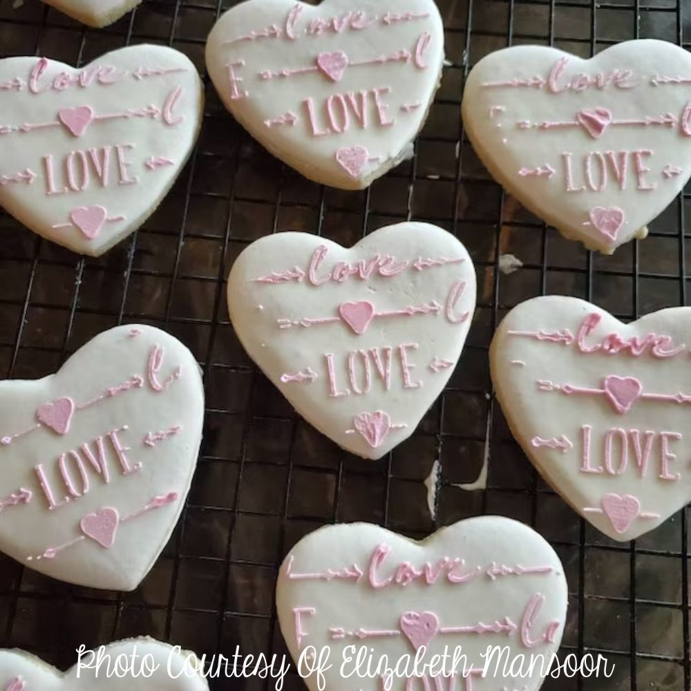 Love and Arrows Basic Background Cookie Stencil