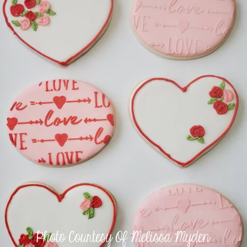 Love and Arrows Basic Background Cookie Stencil