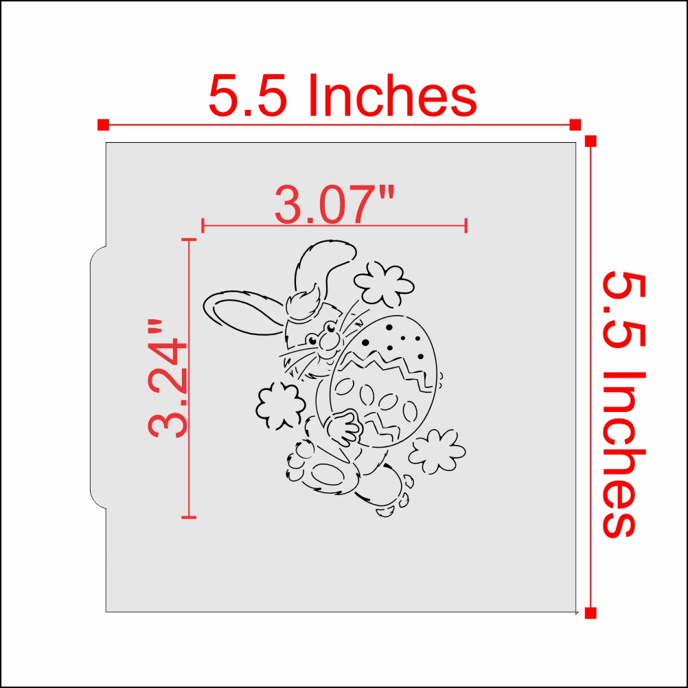 Measurements for the Easter Paint Your Own Cookie Stencil Set