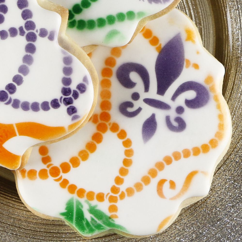 Mardi Gras Masks Cookie Stencil