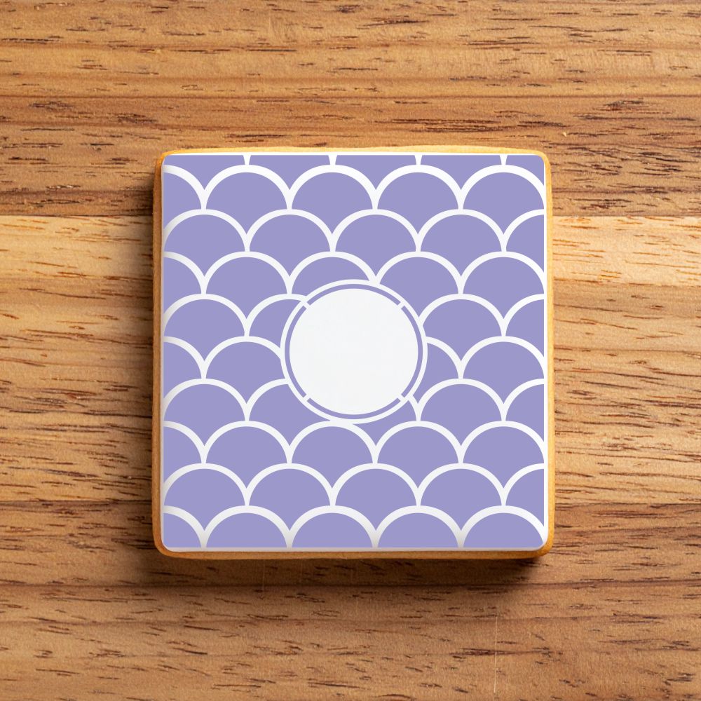 Scales Monogram Background Cookie Stencil