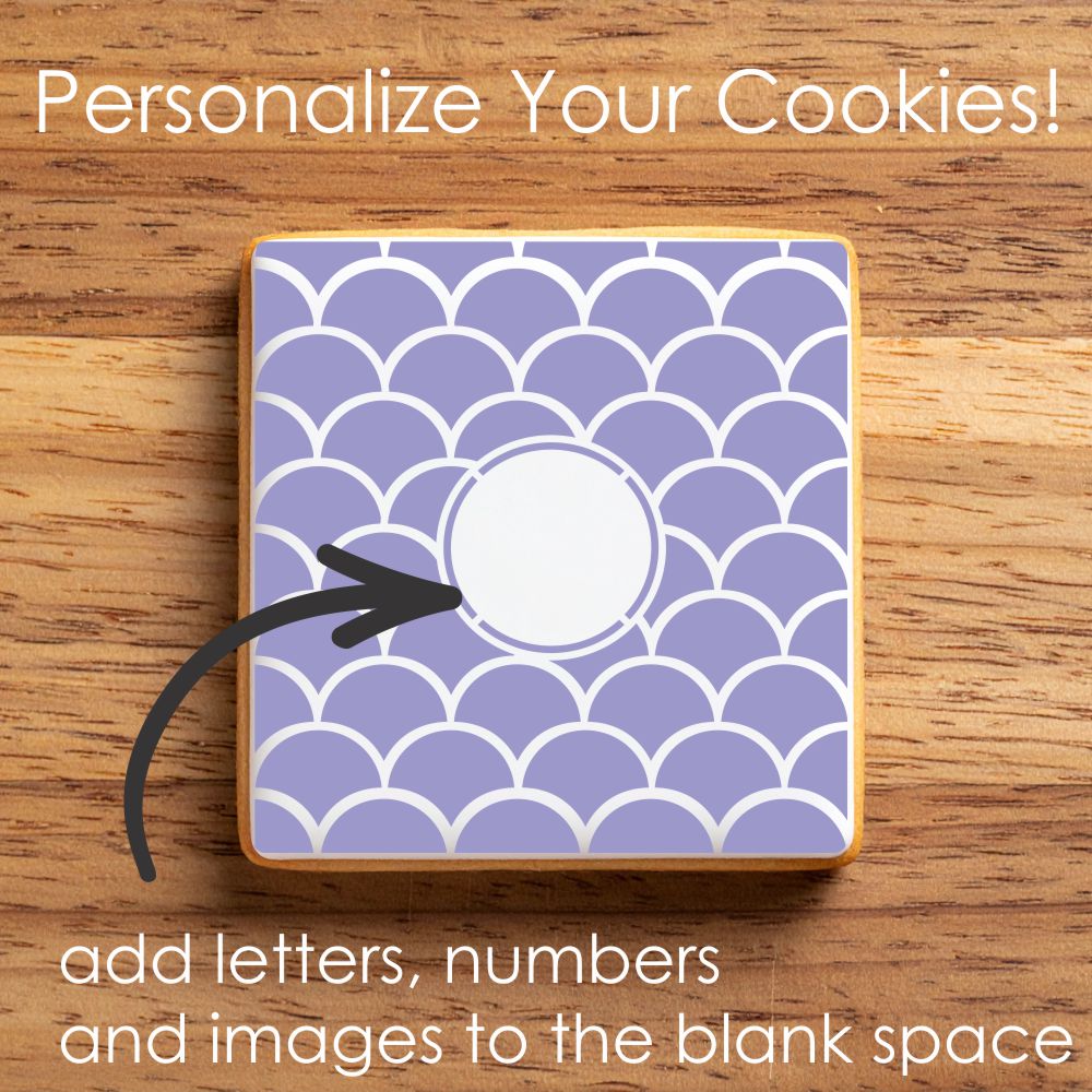Scales Monogram Background Cookie Stencil