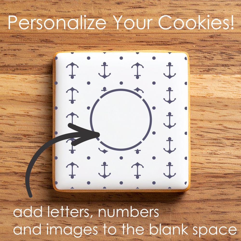 Anchors Monogram Cookie Stencil