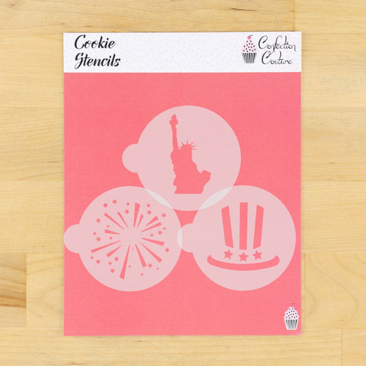 Fireworks Round Cookie Stencils