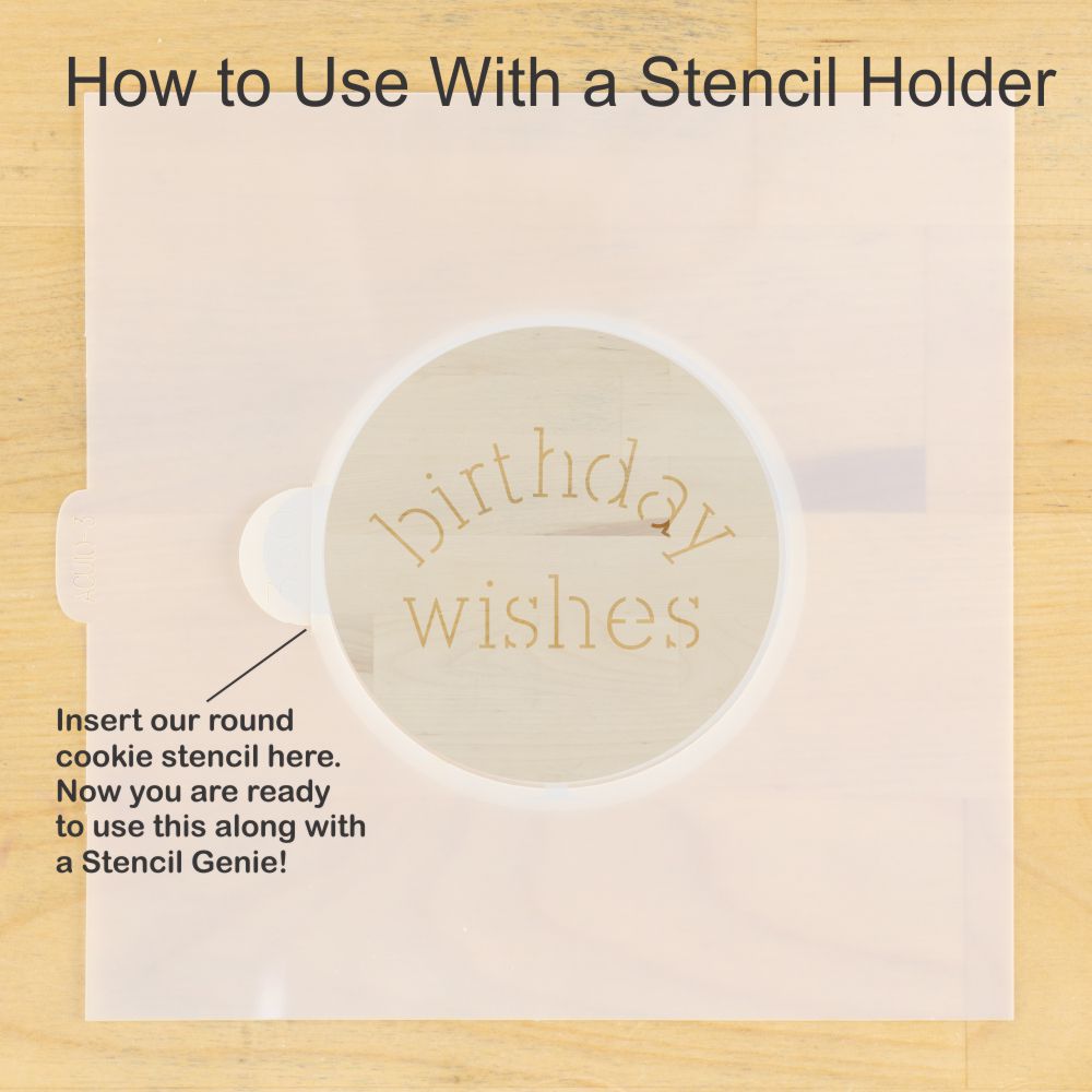Birthday Round Cookie Stencil 3 Pc Set