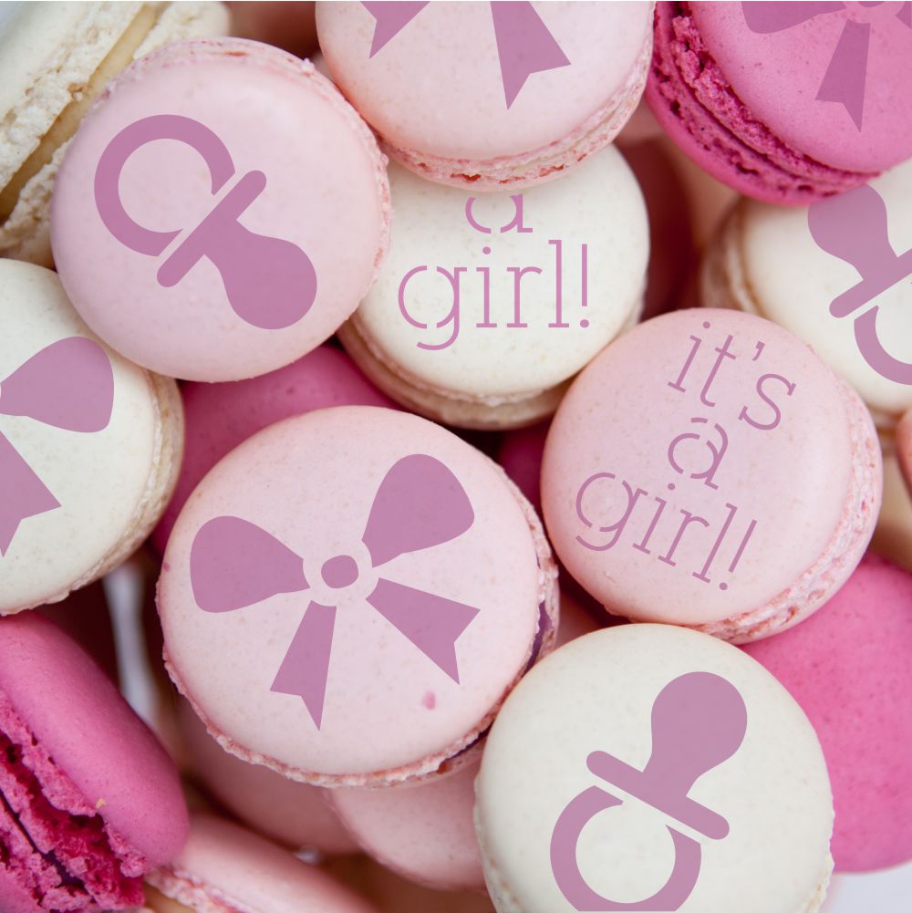 It's A Girl Round Cookie Stencil 3 Pc Set