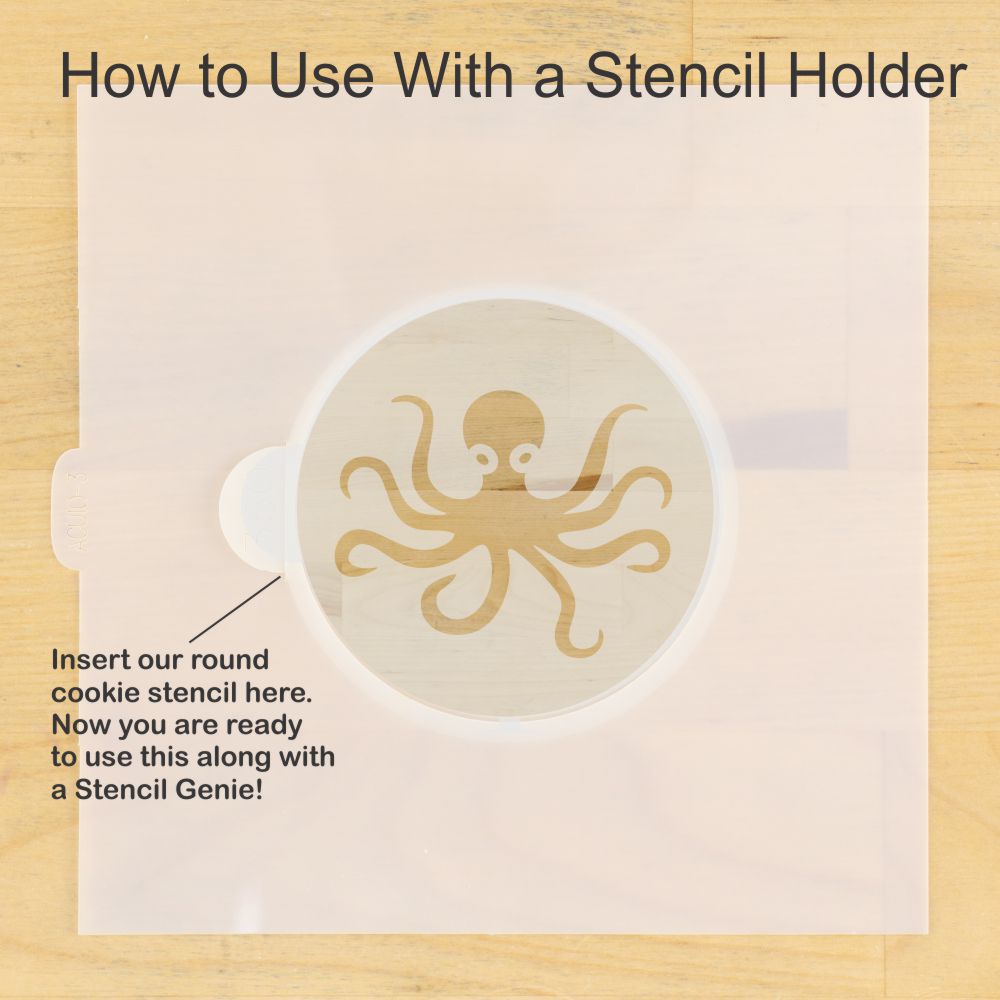 Sea Creatures Round Cookie Stencil 3 Pc Set