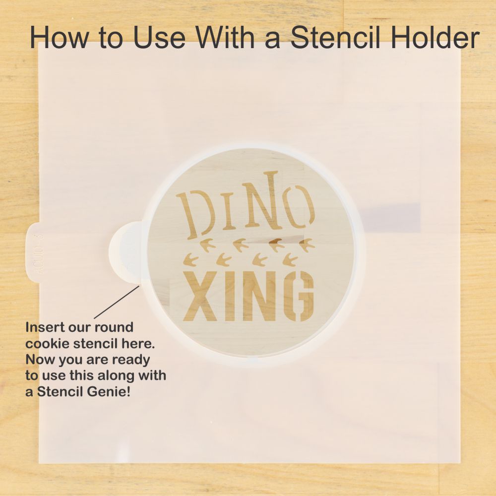 Dinosaur Round Cookie Stencil 3 Pc Set