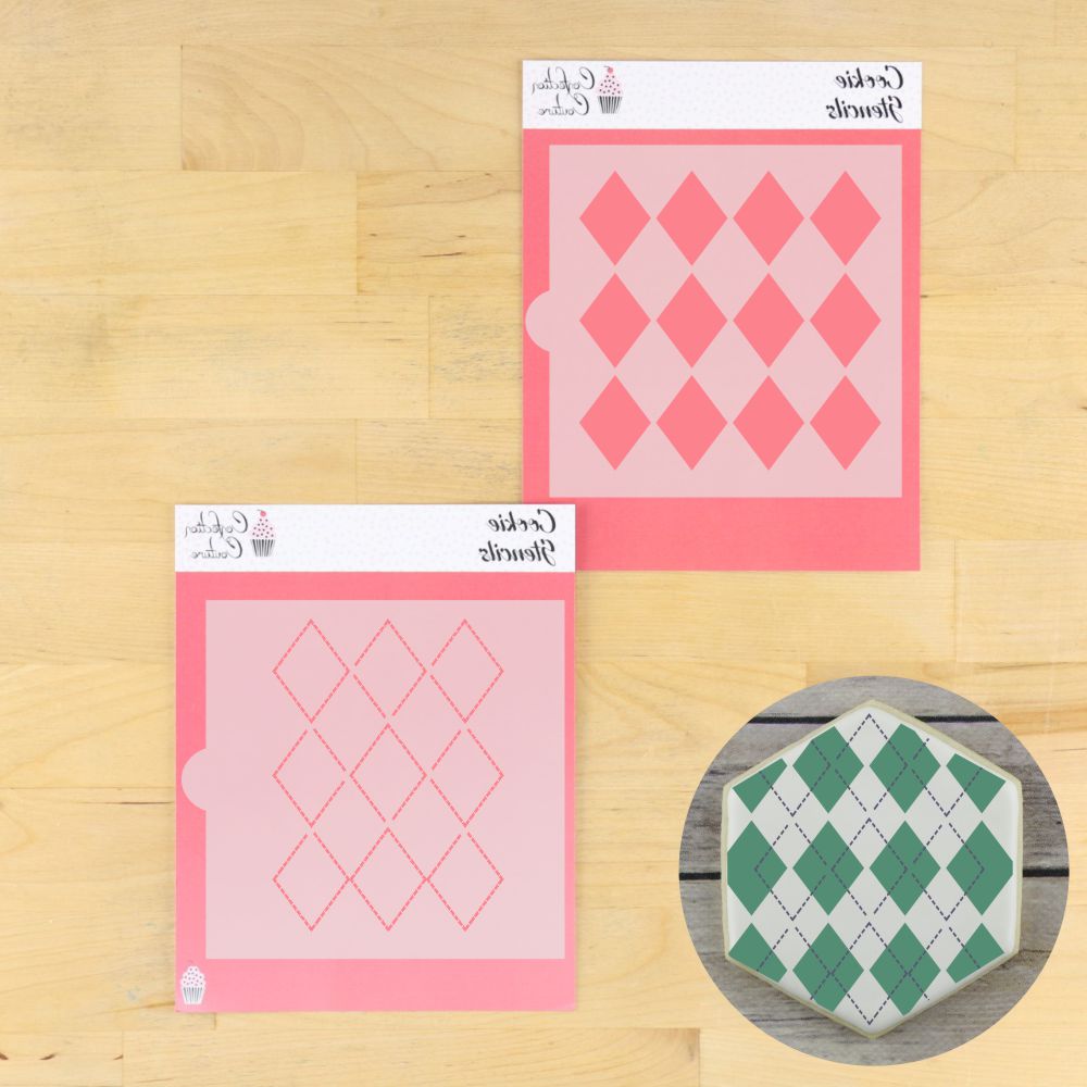 Argyle Print Decorated Cookie