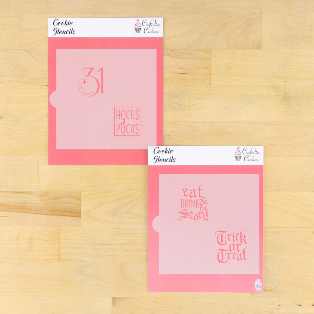 Halloween Stencil eat drink and be scary cookie stencil by confection couture