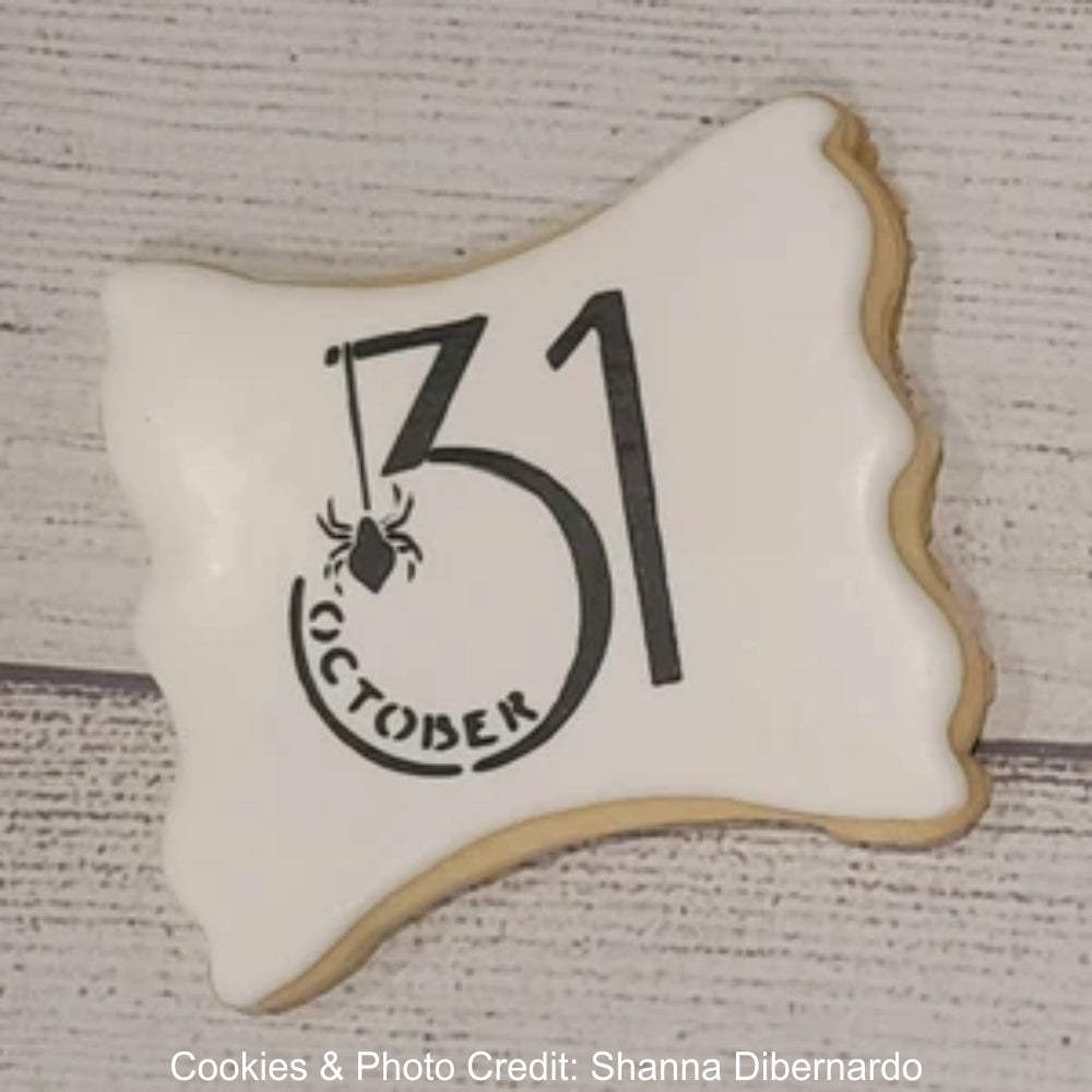 Halloween Cookies by Shanna diberardo using trick or treat cookie stencils by confection couture
