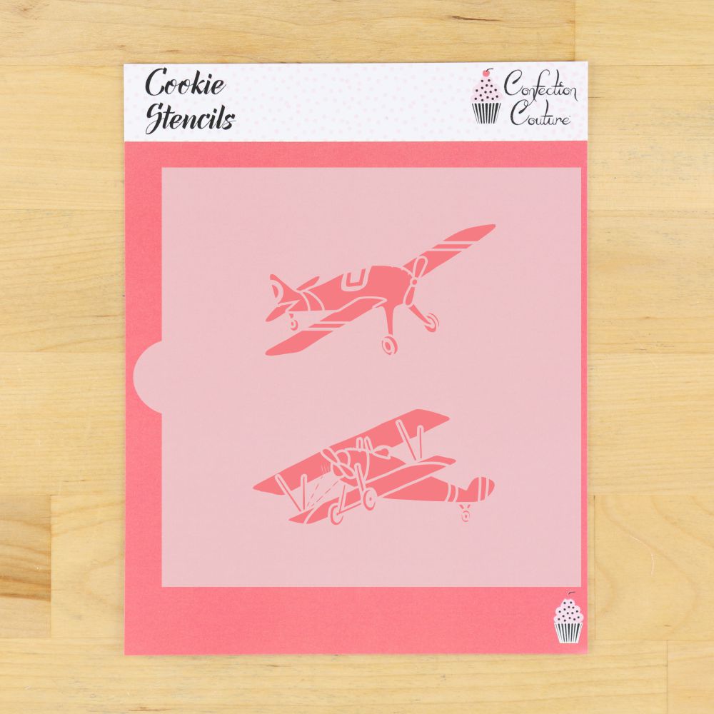 Vintage Biplanes Accent Cookie Stencil