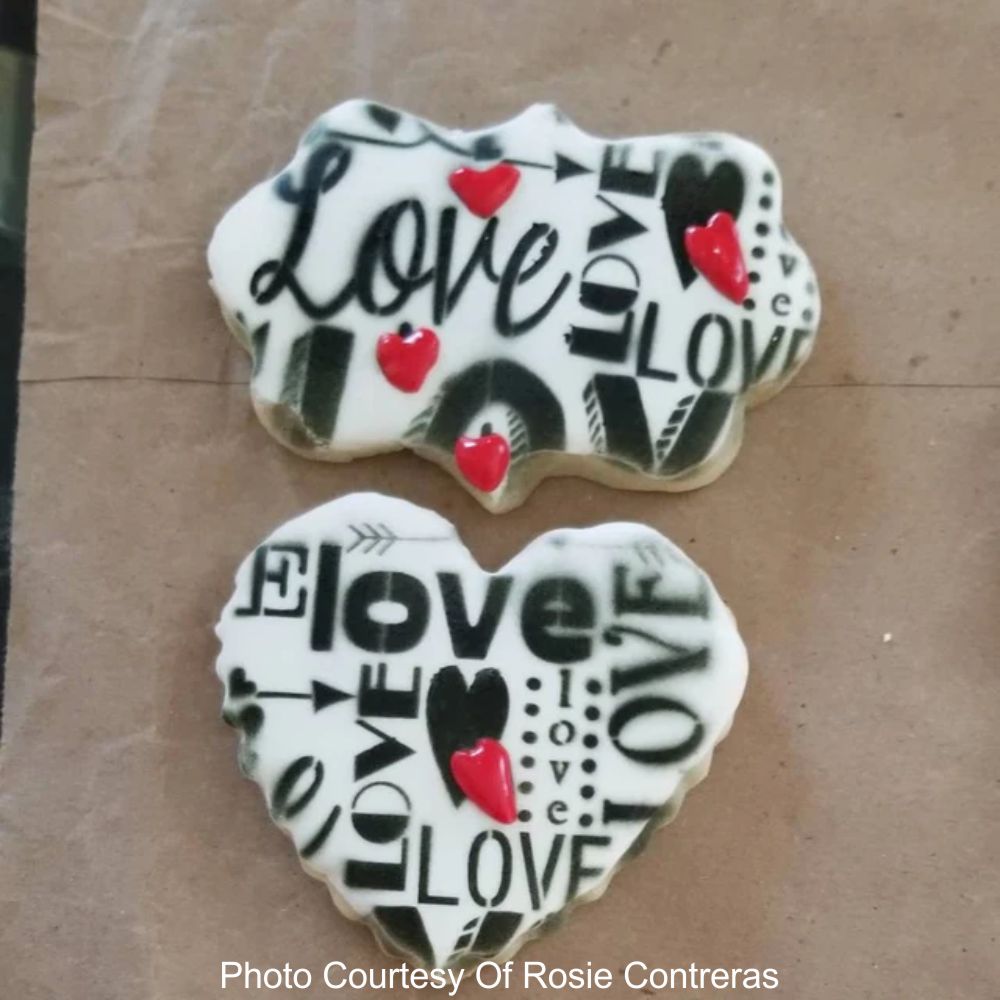 Valentine Subway Background Cookie Stencil