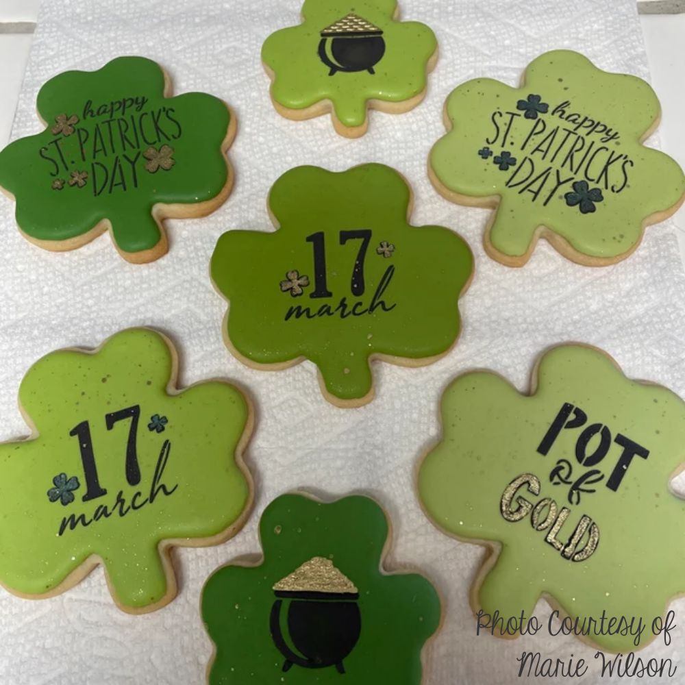 St. Patrick's Day Message Cookie Stencil