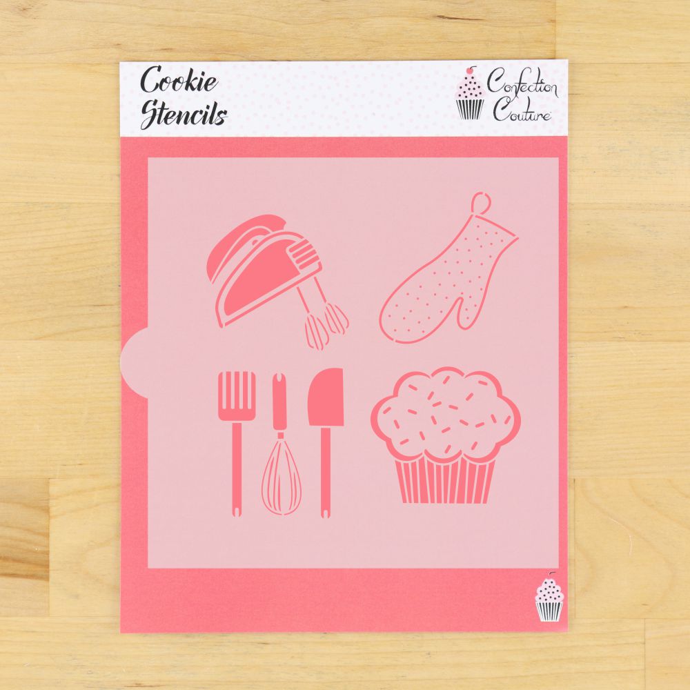Bake Stir Sprinkle Cookie Stencil