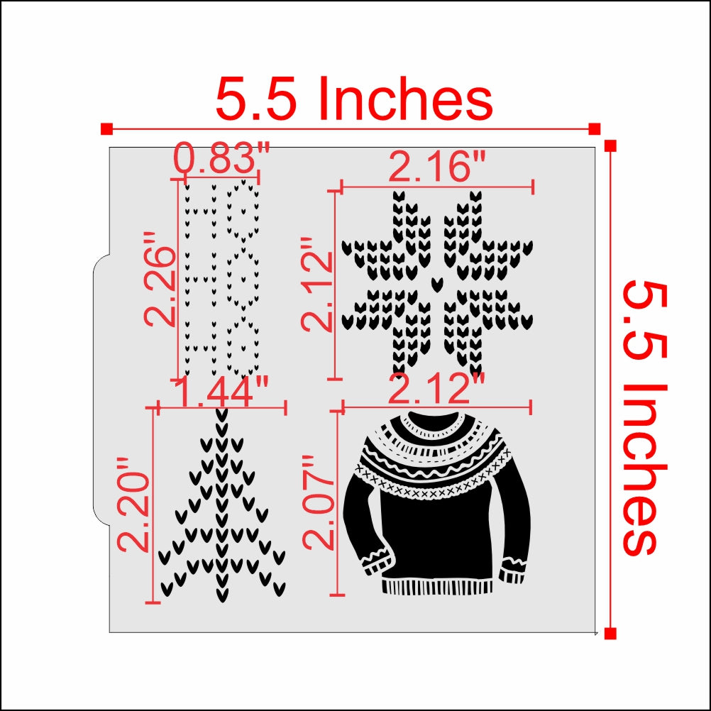 Scandinavian Sweater Cookie Stencil