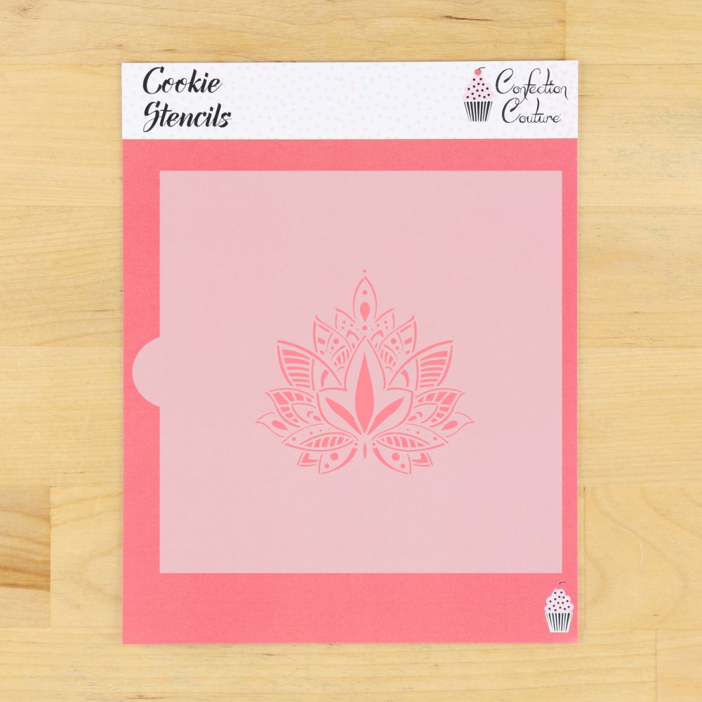 Lotus Mandala Cookie Stencil