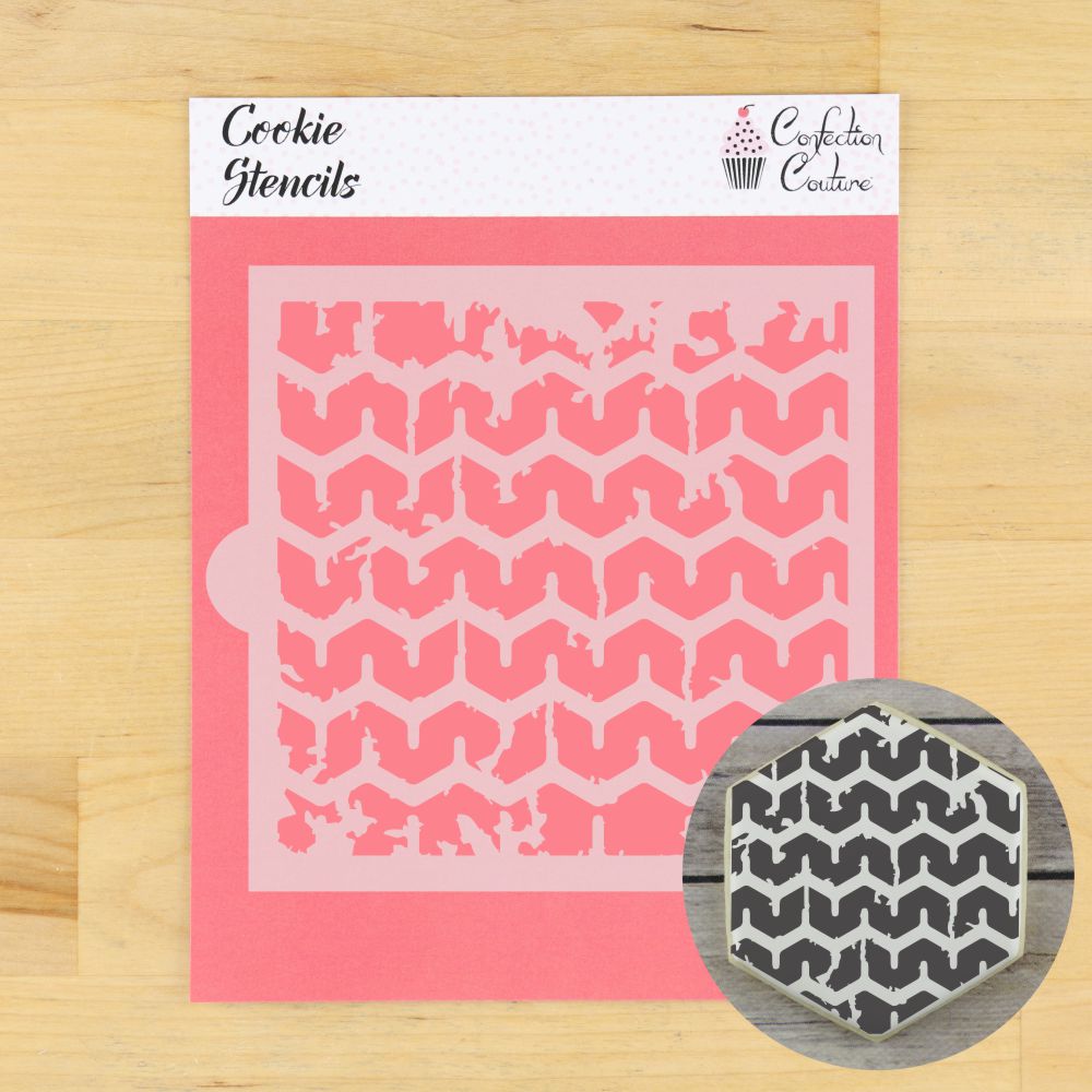 Tire Tread Background Cookie Stencil
